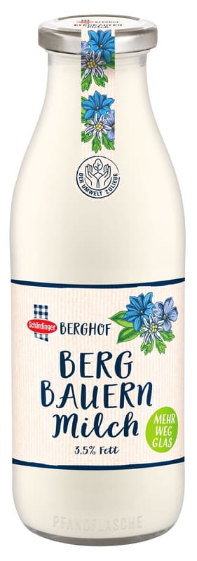 Schärdinger Bergbauern Vollmilch 3,5% Mehrwegflasche L