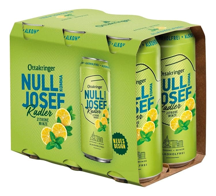 Zero Komma Josef Lemon Mint Radler alcohol-free 6x500ml (disposable deposit)