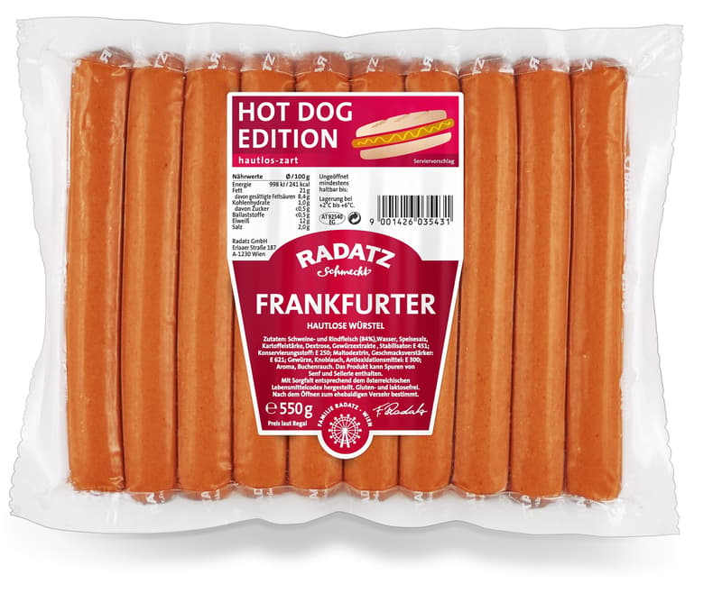 Radatz Frankfurter hautlos "Hot Dog Edition"