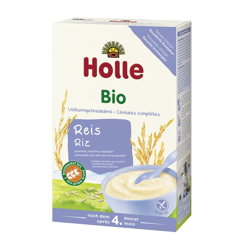 Holle BIO Vollkorngetreidebrei Reis (glutenfrei)