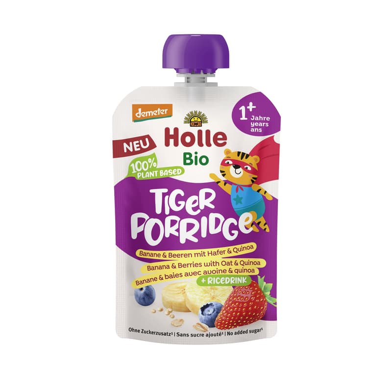 Holle Tiger Porridge Banane&Beeren mit Hafer&Quinoa