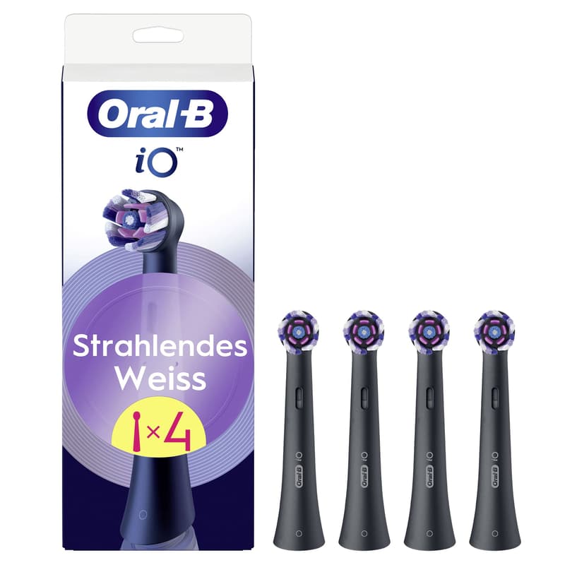 Oral-B Aufsteckbürsten iO Radiant White Schwarz 4er