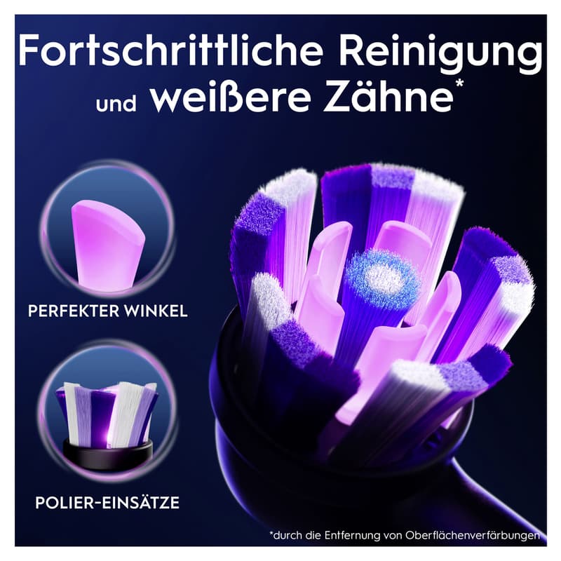 Oral-B Aufsteckbürsten iO Radiant White Schwarz 4er