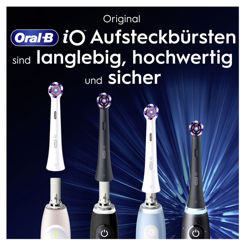 Oral-B Aufsteckbürsten iO Radiant White Schwarz 4er