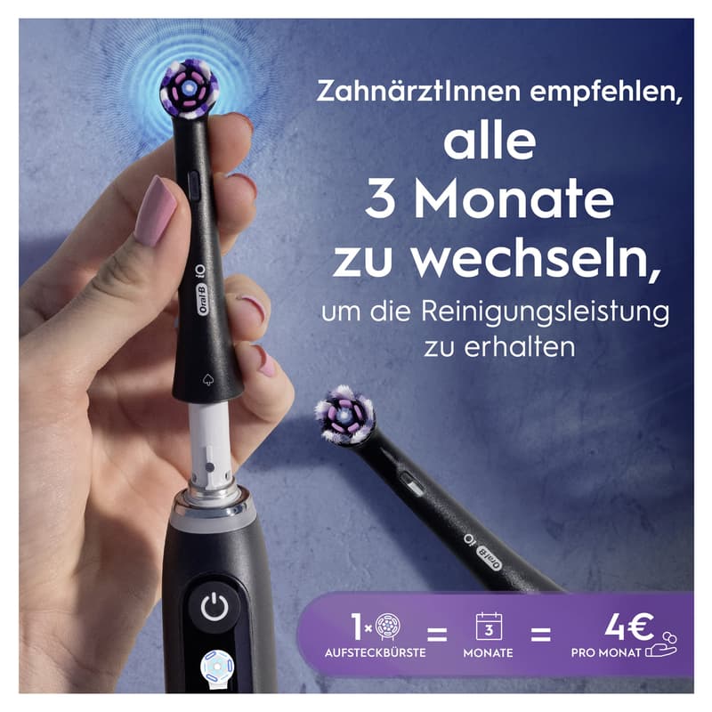 Oral-B Aufsteckbürsten iO Radiant White Schwarz 4er