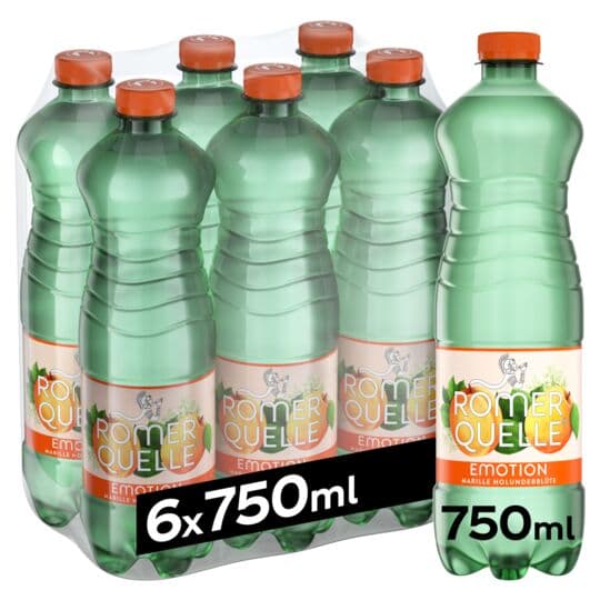 Römerquelle Emotion Apricot Elderflower 6x0.75l (disposable deposit)