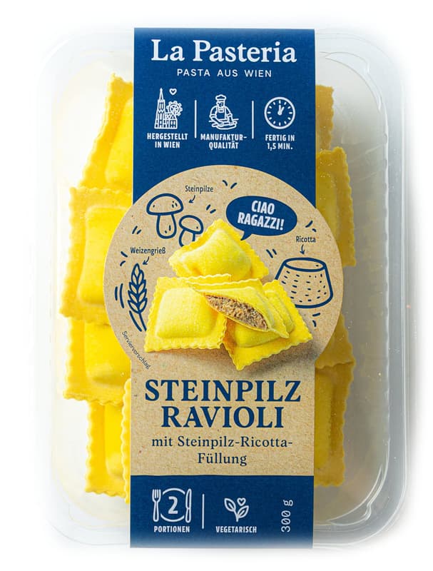 La Pasteria Ravioli mit Steinpilzfüllung