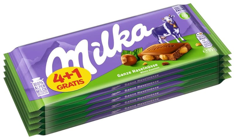 Milka Ganze Haselnüsse 5er