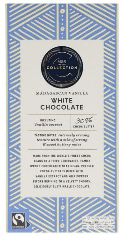 Marks & Spencer White Chocolate with Madagascan Vanilla