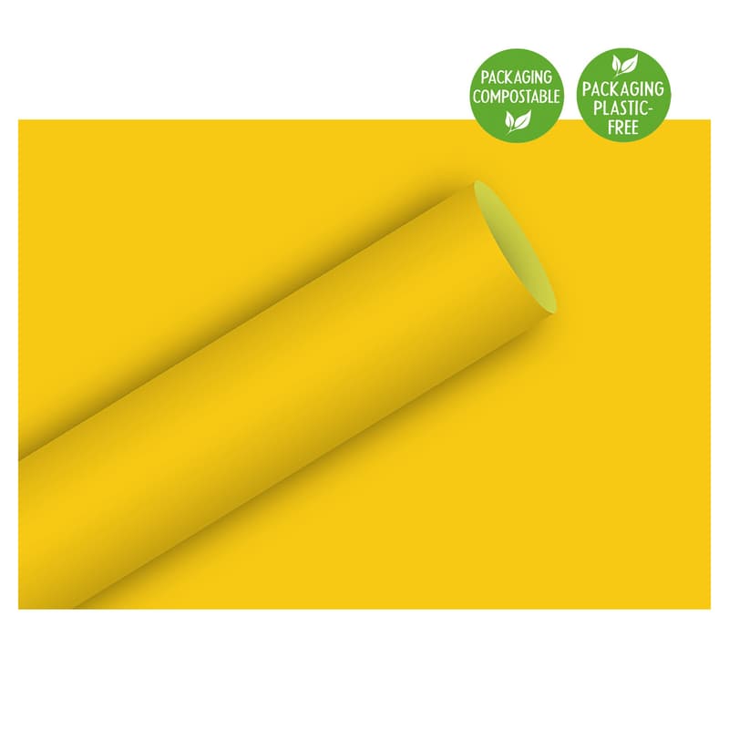 Braun & Company Geschenkpapier Uni Duo gelb/lime