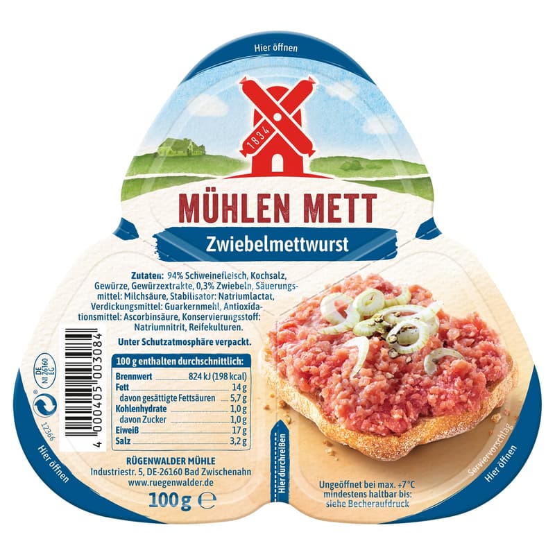 Rügenwalder Mühlen Mett Zwiebel