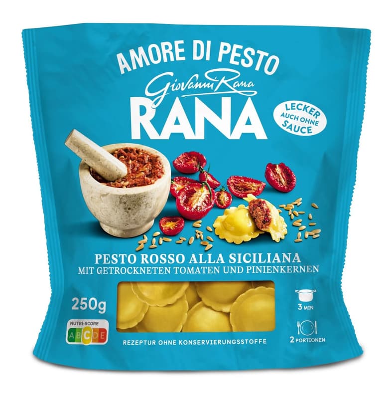 Rana Ravioli Pesto Rosso alla Siciliana - with sun-dried tomatoes & pine nuts