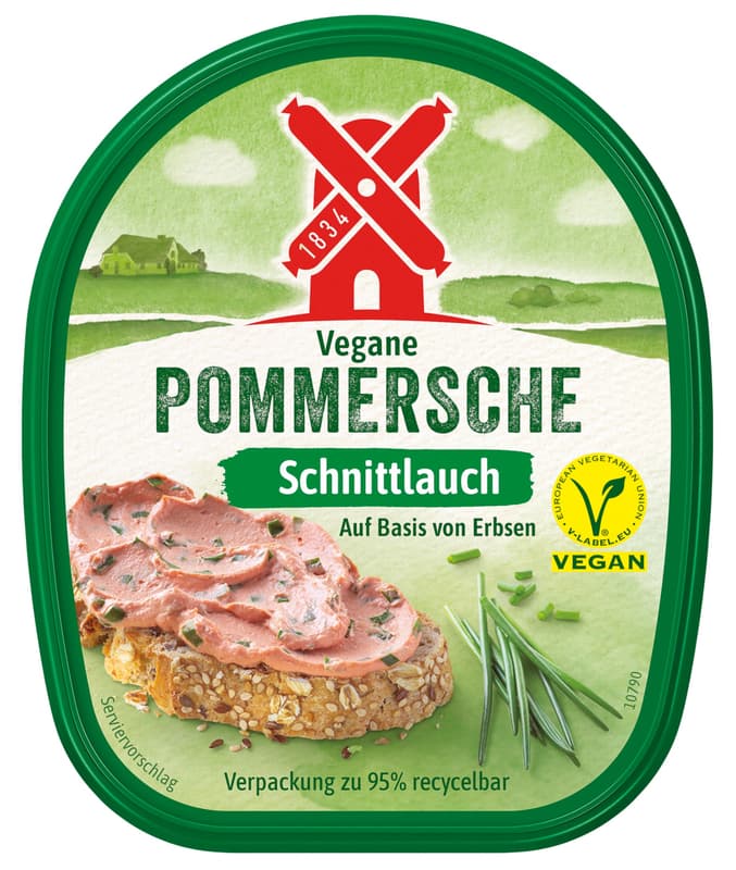 Rügenwalder Vegane Mühlen Pommersche with chives