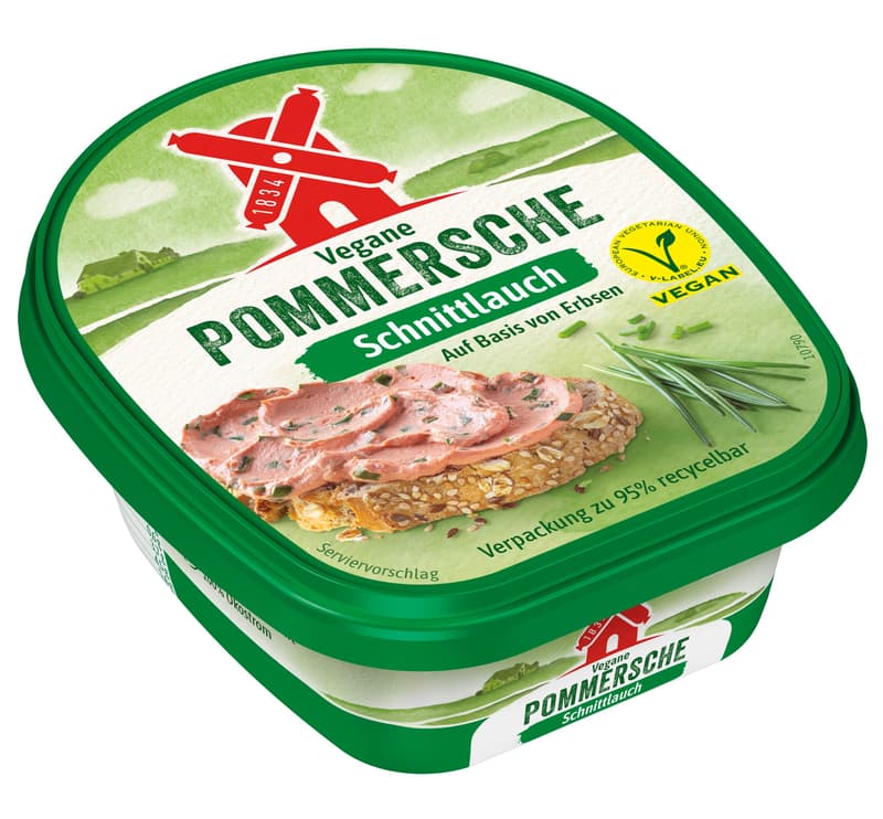 Rügenwalder Vegane Mühlen Pommersche with chives