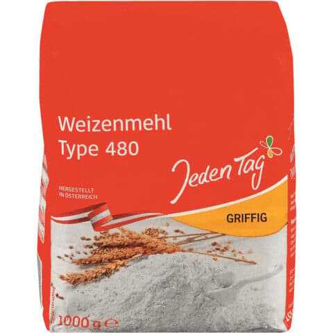 Jeden Tag Mehl Typ 480 griffig
