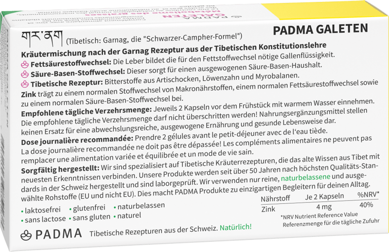 Padma Galeten Fettstoffwechsel