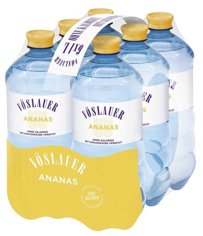 Vöslauer Flavours Pineapple 6x1l rePET (disposable deposit)