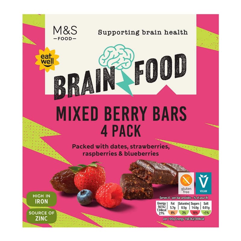 Marks & Spencer Brain Food Mixed Berry Bars