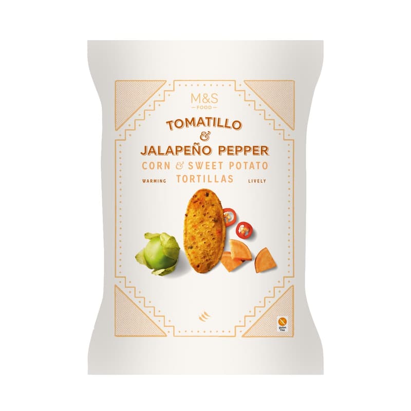 Marks & Spencer Tomatillo & Jalapeno Pepper Corn & Sweet Potato Tortillas