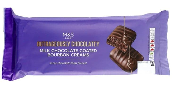 Marks & Spencer Outrageously Chocolately Milk Chocolate Coated Bourbon Creams