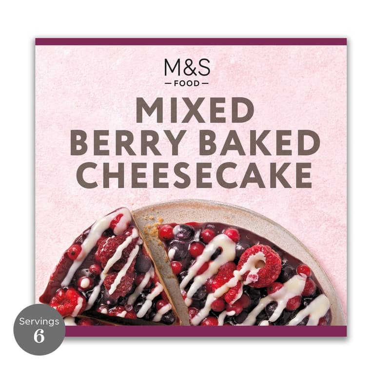 Marks & Spencer Mixed Berry Baked Cheesecake (tiefgekühlt)