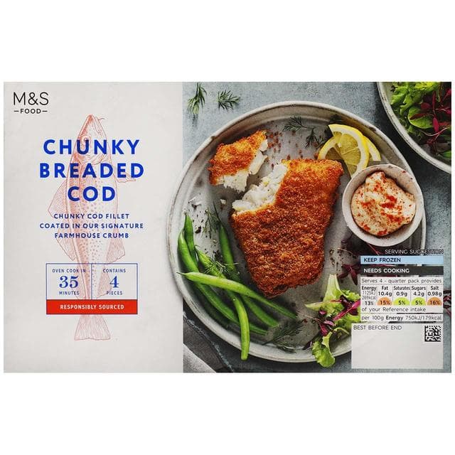 Marks & Spencer Chunky Breaded Cod (tiefgekühlt)
