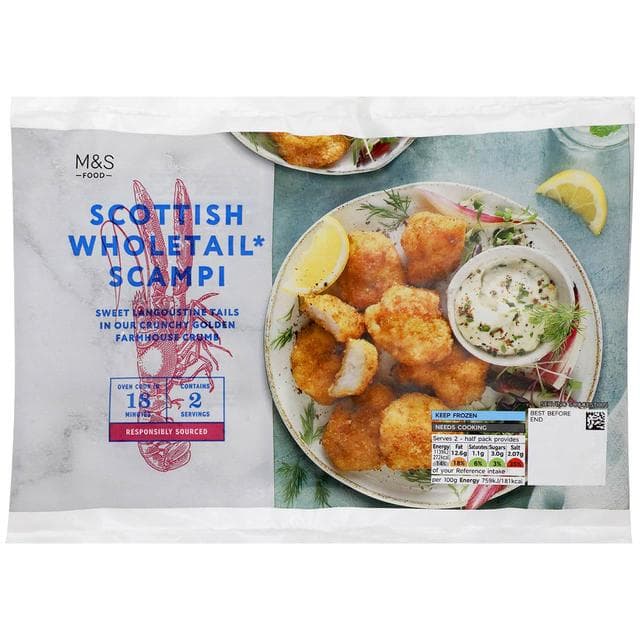 Marks & Spencer Scottish Wholetail Scampi (tiefgekühlt)