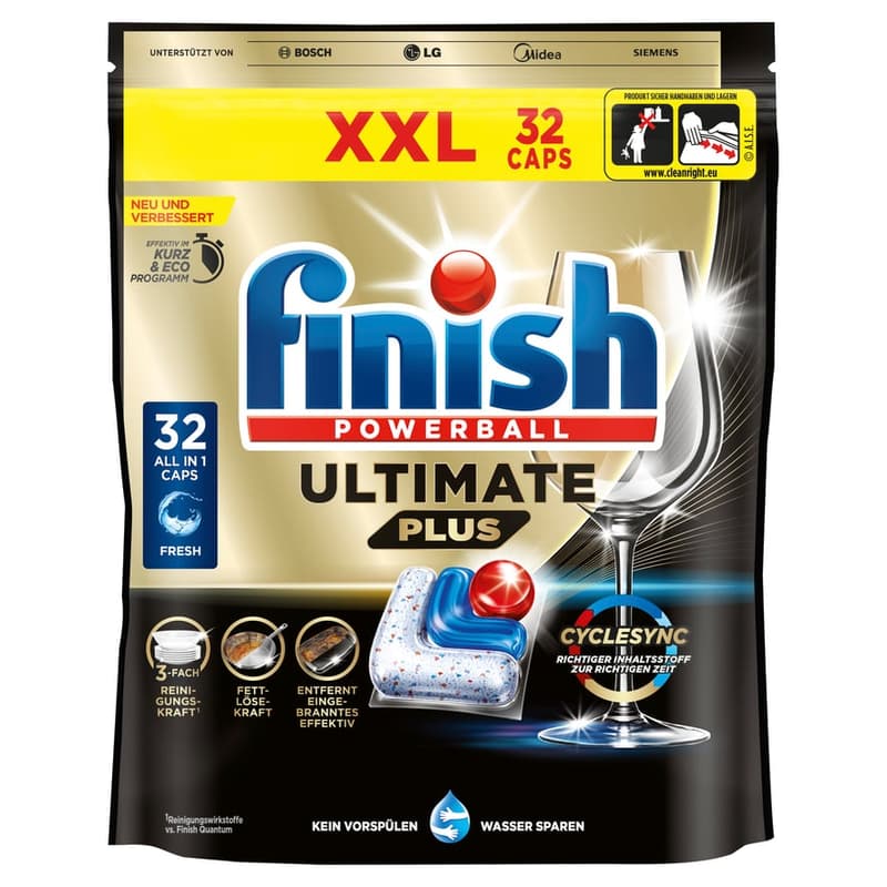 Finish Ultimate Plus XXL Fresh Caps