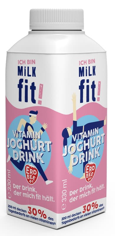 MILK fit Vitamin Joghurtdrink Erdbeere 1%
