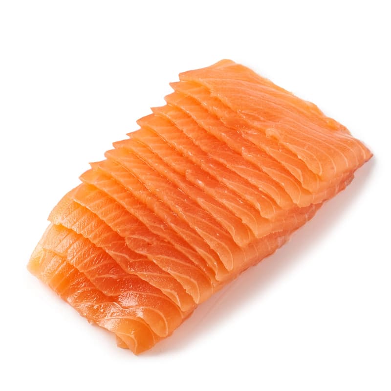Oceans Lachs Sashimi geschnitten