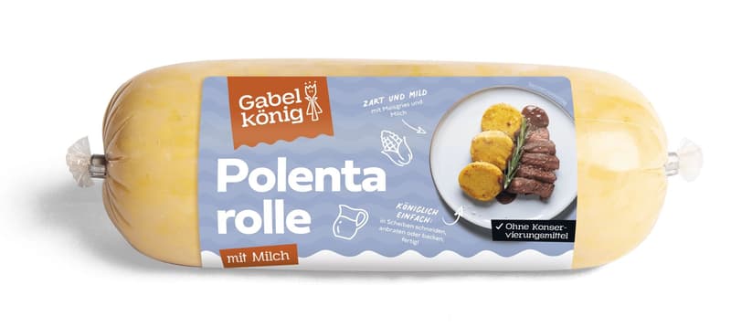 Gabelkönig polenta roll with milk