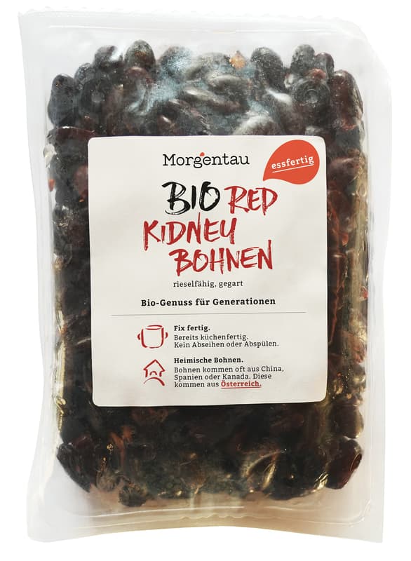 Organic red kidney beans, cooked