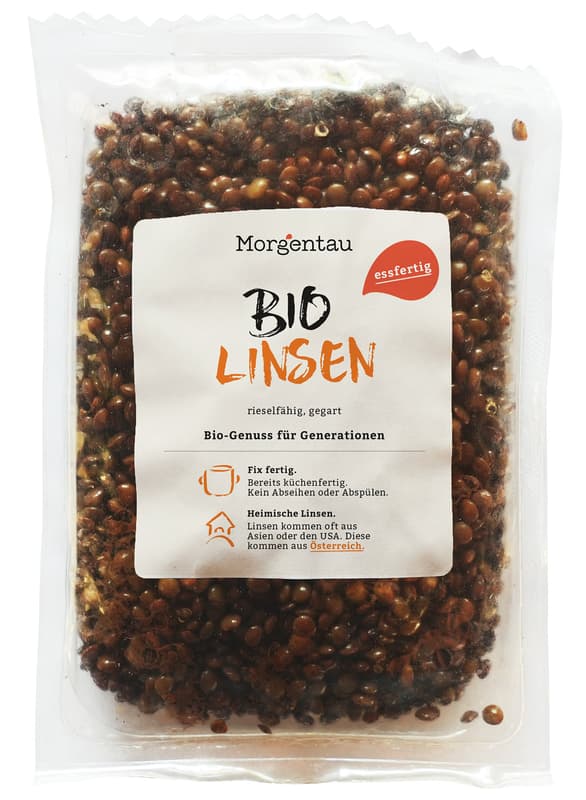 Organic lentils, cooked