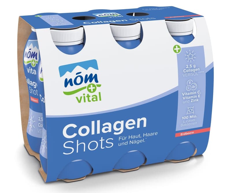 nöm vital+ Collagen Shot Erdbeer laktosefrei