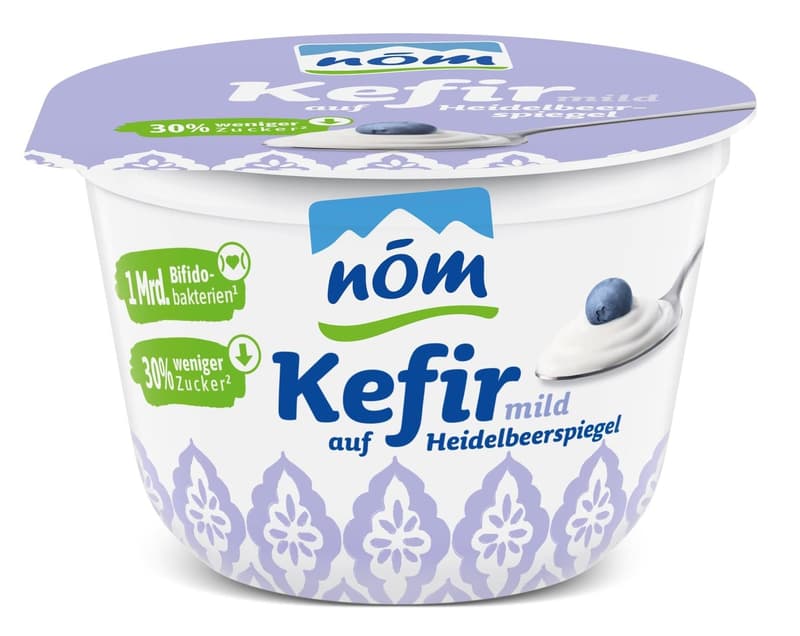 nöm Kefir auf Heidelbeerspiegel