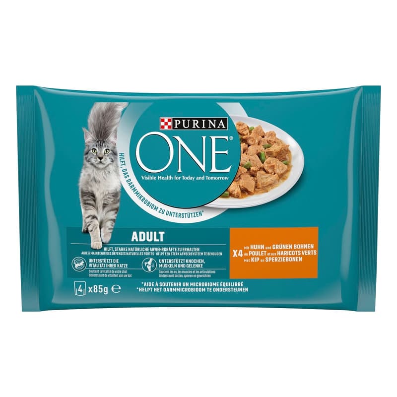 Purina ONE ADULT Huhn und grüne Bohnen (4x85g)