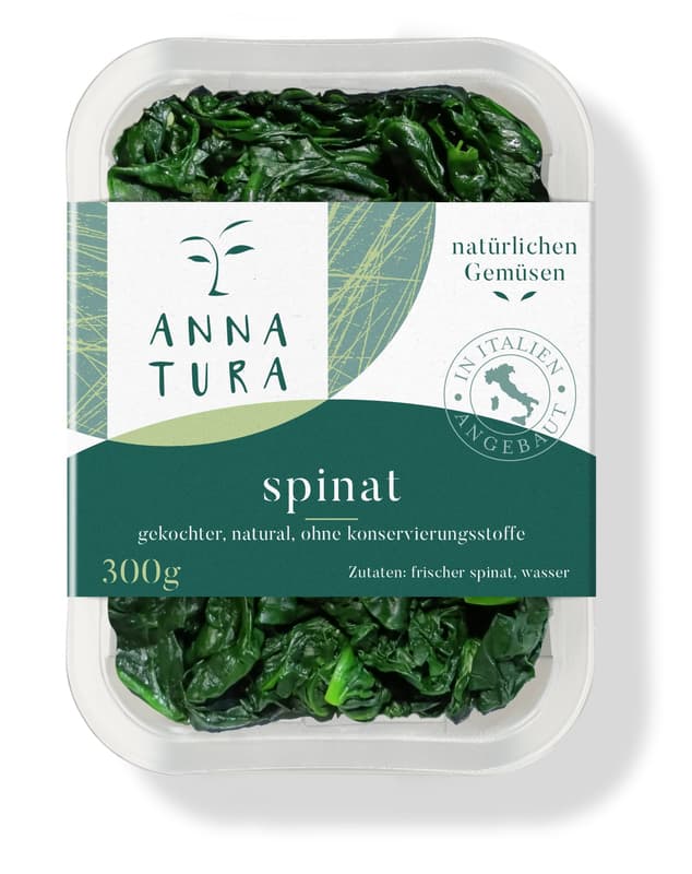 Spinach pre-cooked