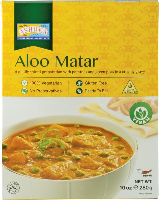 Ashoka Aloo Matar, Fertiggericht mit Kartoffeln und Erbsen