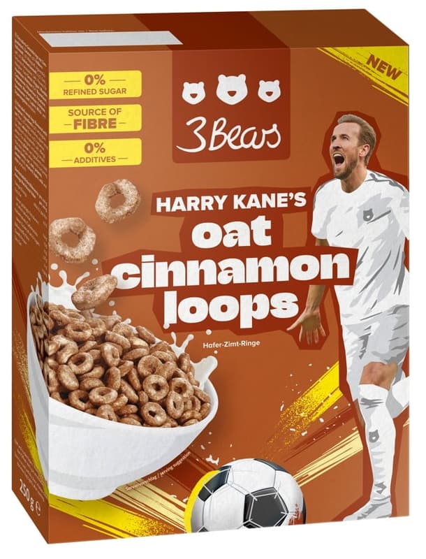 3Bears X Harry Kane's Oat Cinnamon Loops