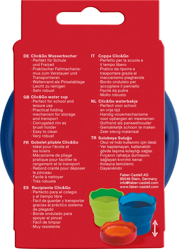 Faber-Castell water cup Clic&Go blue