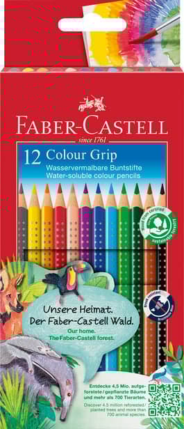Faber-Castell coloured pencil Colour Grip 12-pack
