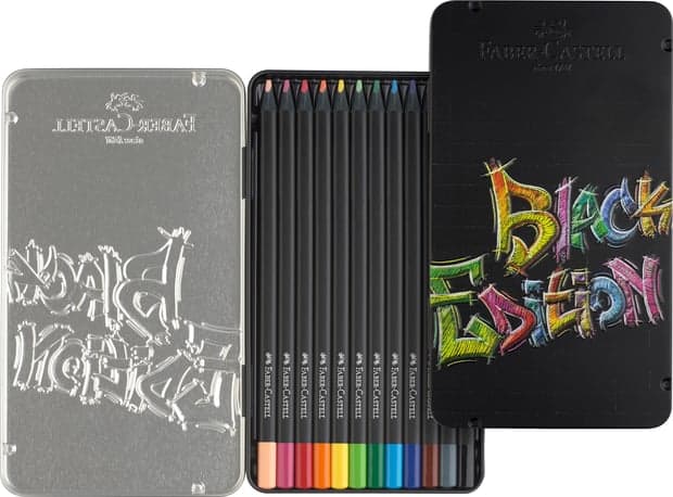 Faber-Castell Buntstifte Black Edition 12er Metalletui