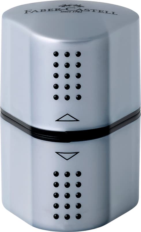 Faber-Castell Dreifachspitzdose Grip 2001 silber