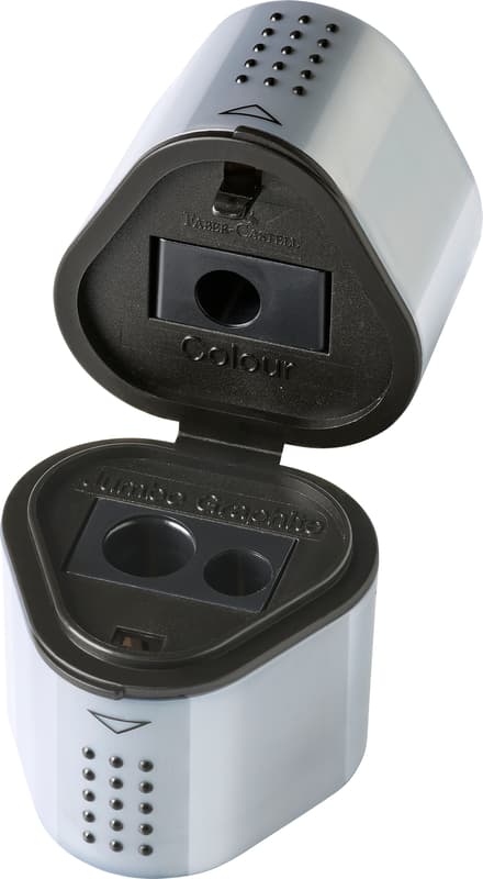 Faber-Castell Dreifachspitzdose Grip 2001 silber