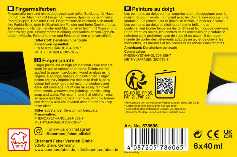 Eberhardt Faber Fingerfarbe 6er Etui