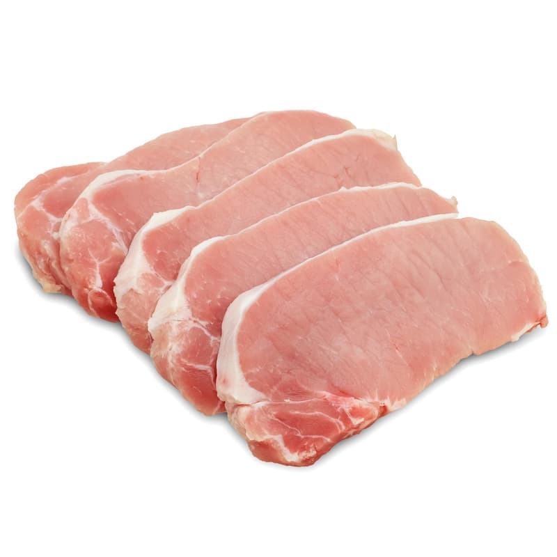 Pork minute steaks cut