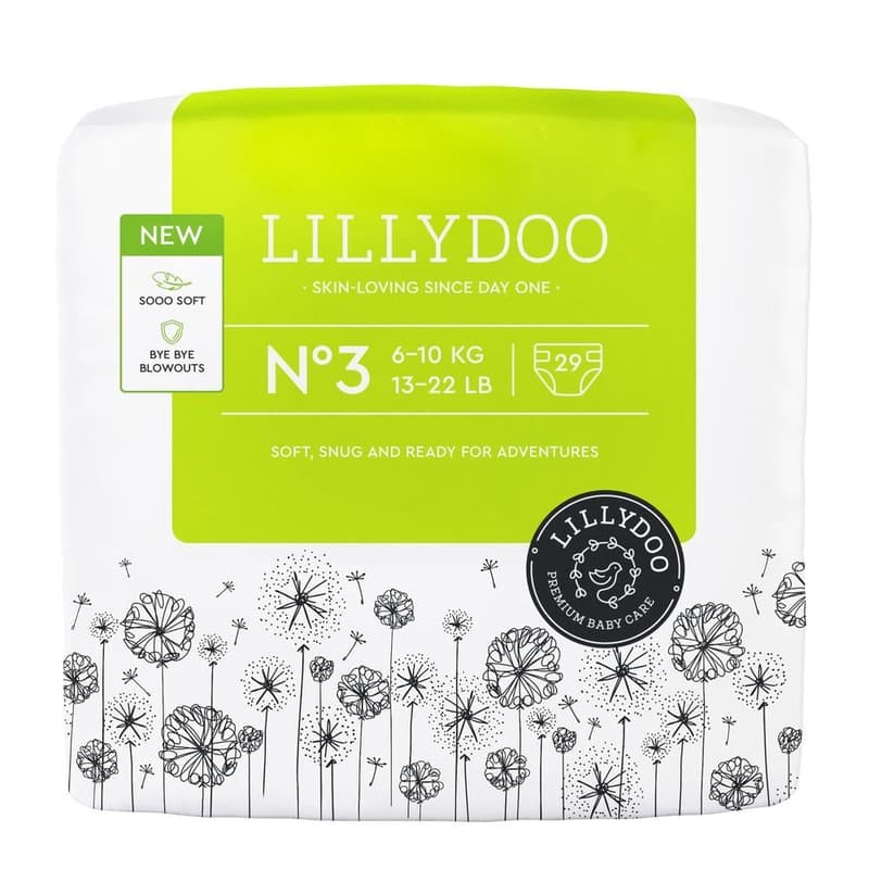 LILLYDOO nappies size 3, 6-10 kg, 29 pieces