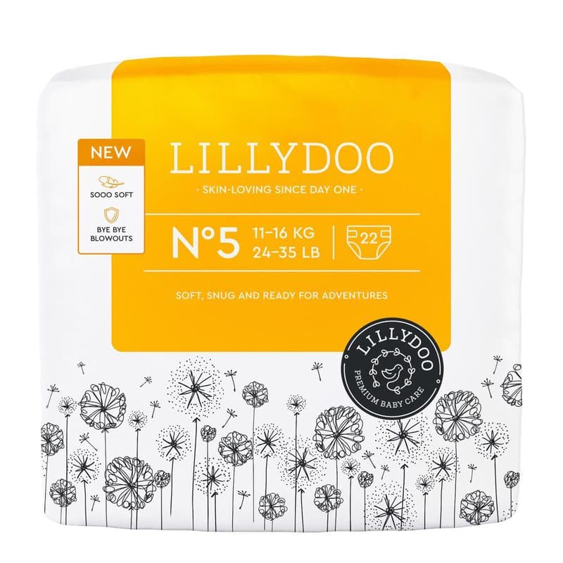 LILLYDOO nappies size 5, 11-16 kg, 22 pieces