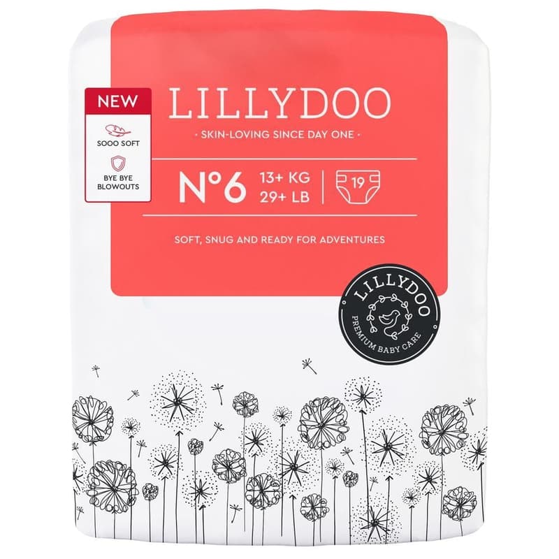 LILLYDOO nappies size 6, 13+ kg, 19 pieces