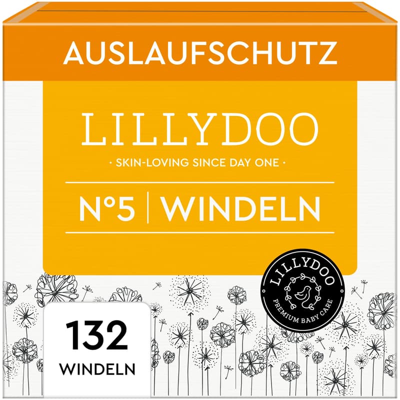 LILLYDOO Windeln Größe 5, Monatsbox, 132 Stück